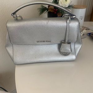 Silver Michael Kors Purse